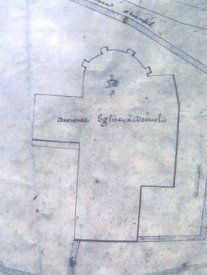 Plan de l'ancienne église devenue Temple de la Raison